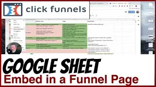 ClickFunnels 1.0 - How to Embed a Google Sheet into a Funnel Page