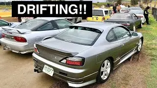DRIFTING My S15 At The WET SKID PAN!!