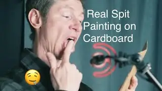 Cardboard spit painting session ASMR No fake paintings No Talking only Massive Tingles and sleep