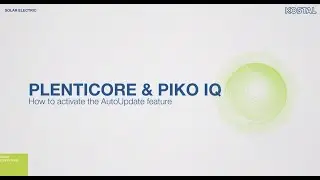 NEW: AutoUpdate feature for PLENTICORE and PIKO IQ