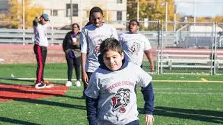 Crusaders Kids Combine with New York Giant Carlif Taylor