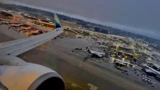 [4K] – Intoxicating Thrust Reduction – Seattle Takeoff – Alaska – Boeing 737-800 – N585AS – SCS 1503