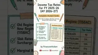 Income Tax Calculation FY 2025&ndash;26 | Slabs, Surcharge & Cess Explained #incometax #incometaxreturn