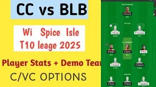 cc vs blb dream11 prediction,cc vs blb dream11 team,cc vs blb wi spice Isle t10  dream11 team today