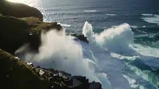 Video Prompt: Extreme Drone Shot: Rocket Ascent to Cliff Edge