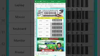 How to Create Barcodes in Excel | Step‑by‑Step Tutorial (Telugu)
