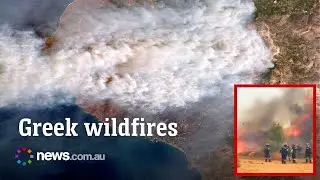 Satellite images reveal scale of European wildfires