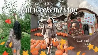 weekend vlog: reading, pumpkin patch + apple orchard, & last min halloween costume ☕️📖🕯️🧸⭑🍂༘*ੈ✩