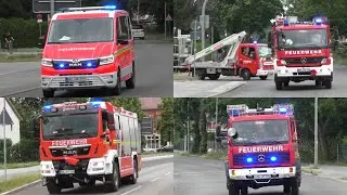 [Sturmeins&auml;tze in Falkensee] - HLF, LF und Co. auf Einsatzfahrt