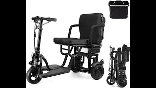 2023 New Upgrade Electric Scooter Mobility Folding Mobility Scooter 3 Wheel Lightweight Portable Pow
