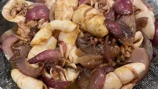 Delicious tender curry squid recipe | FullHappyBelly