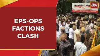 EPS Vs OPS Battle: Stones Pelted, Violence & Vandalism In Chennai Amid AIADMK Leadership Tussle