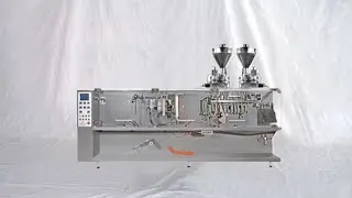premade pouches pickup feeding 2 heads screw auger powder filling sealing machine bags filler sealer
