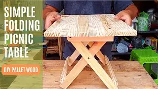 Simple DIY - Building A Folding Picnic Table from a Pallet Wood
