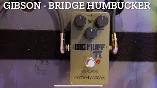 Electro-Harmonix Green Russian Big Muff Pi Fuzz Pedal Demo Gibson no talking