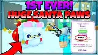 *NEW* I GOT THE FIRST EVER HUGE SANTA PAWS IN PET SIMULATOR X! SUPER INSANE! (Roblox)