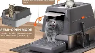 XXXL Stainless Steel Cat Litter Box 🐱🛁 | Extra Large, Odorless & Leak-Proof for Big Cats!
