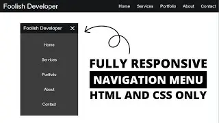 How to Create Responsive Navigation Bar using HTML & CSS