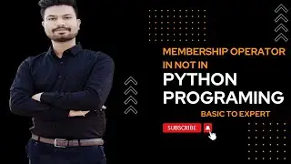 PYTHON Membership operator Full Details in Hindi with Lesson wise Topic 10 #pythonprogramming
