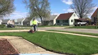 The smallest yard I  mow