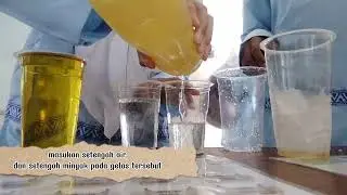 Tugas b indo eksperimen mencampurkan air,es batu, dan minyak ,kelas 9d kelompok 3