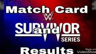 WWE SURVIVOR SERIES 2018 Match Card and Results