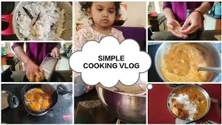 DAILY COOKING VLOG/ DAL RICE, PEPPER GARLIC RICE, POTATO BAJJI#dailyvlog 