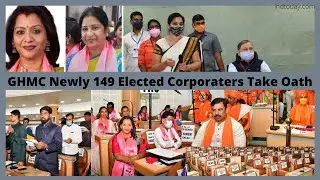 GHMC Newly 149 Elected Corporaters Take Oath | Hyderabad to get its 17th Mayor today LIVE