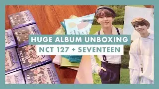 Huge KPOP Album Haul ♡ A Chaotic Unboxing of NCT 127 엔시티 and Seventeen 세븐틴 Albums ☆ 15 Albums