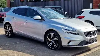 2018 (18) Volvo V40 R-Design Pro 2.0 D3 5Dr in Bright Silver. 50k Miles.7 Services.Pan Roof. &pound;13,000
