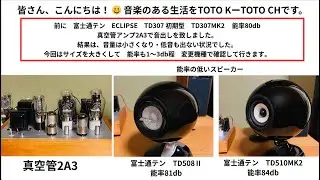 皆さん、こんにちは！ 😀 音楽のある生活をTOTO KーTOTO CHです。第二回目のスピーカー能率での差