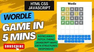 Wordle Game Using HTML, CSS, JavaScript | Async/await, API, Fetch and .then()