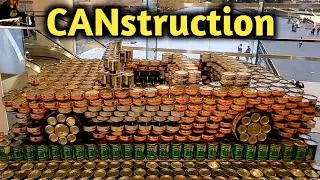 Canned Food SCULPTURES 🥫 CANstruction at Brookfield Place NYC
