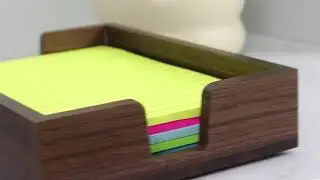 Double-Opening Wooden Memo Pad Holder | Faster Notes, Cleaner Desk