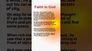 Faith in God | Heart Touching Story | Beautiful Story |  #shorts #shortstory #englishstory #story