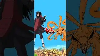 MADARA VS KURAMA (NINE TAIL FOX) COMPARISON SHORTS #shorts #anime #naruto