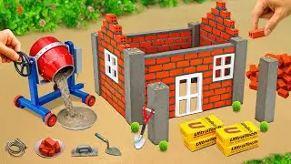 Lightning Burns a House⚡ | DIY Mini Tractor Builds a Strong Brick House Resistant to Lightning