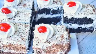 Eggless Black Forest Pastry Recipe | Black Forest Cake