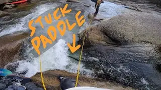 Unsticking a Paddle - Whitewater Kayaking Gear Recovery