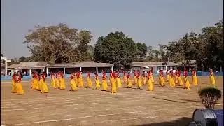 Assamese Bihu Dance Sekseki Poruwa | students dance | choriyography: Sharmistha Barman (me)