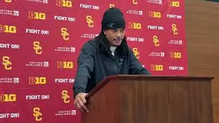 USC Makai Lemon speaks to the media after winning the Biletnikoff award‼️✌️