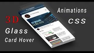 3D glass hover effect | 3D Model view  design and Hover effect |