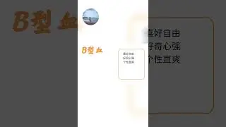 B型血的人應然有這樣的性格，血型與性格有關？？血型性格說
