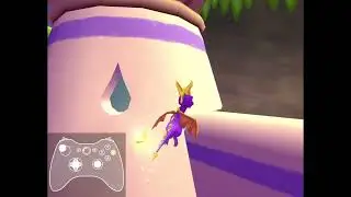 Spyro AHT Double Jump Skip Demonstration With Input Viewer