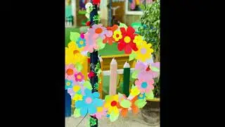 hello spring. spring decorations ideas. DIY easy paper craft ideas. #craft #kindergarten #school