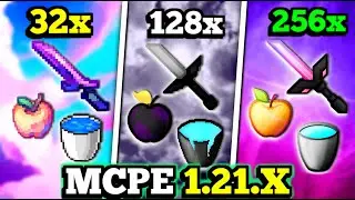 🔴 LAS 3 MEJORES TEXTURAS de PvP para MCPE 1.21.X!! 😮 | 32x, 128x y 256x + FPS!!
