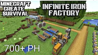I Built an INFINITE Iron Farm Minecraft - Create  Survival 12