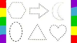 Shapes, Shapes Tracing, Shapes Tracing and colouring| Shapes drawing for kids 