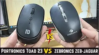 Portronics Toad 23 vs ZEBRONICS ZEB-JAGUAR Wireless Mouse detail comparison || battery life, sensor.