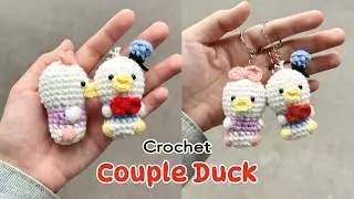 Easy Crochet Couple Duck Keychains 💕 | Cute Valentine Gift for Beginners